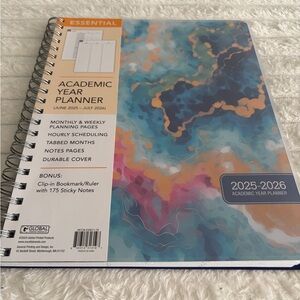 2025–2026 Essential Academic Year Planner | Hourly Daily Layout | Blue Marble |